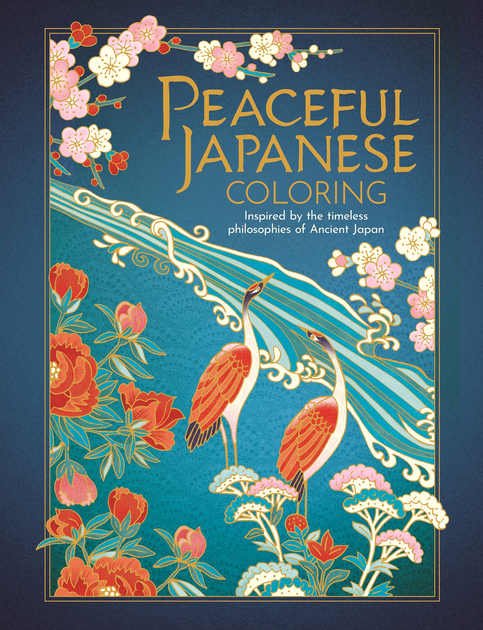 Cover image for Peaceful Japanese Coloring ISBN 9781915751874